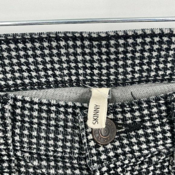 Rag & Bone Mini Houndstooth Skinny Velvet Pants Size 25 Low Rise Stretch Multi - Picture 6 of 12
